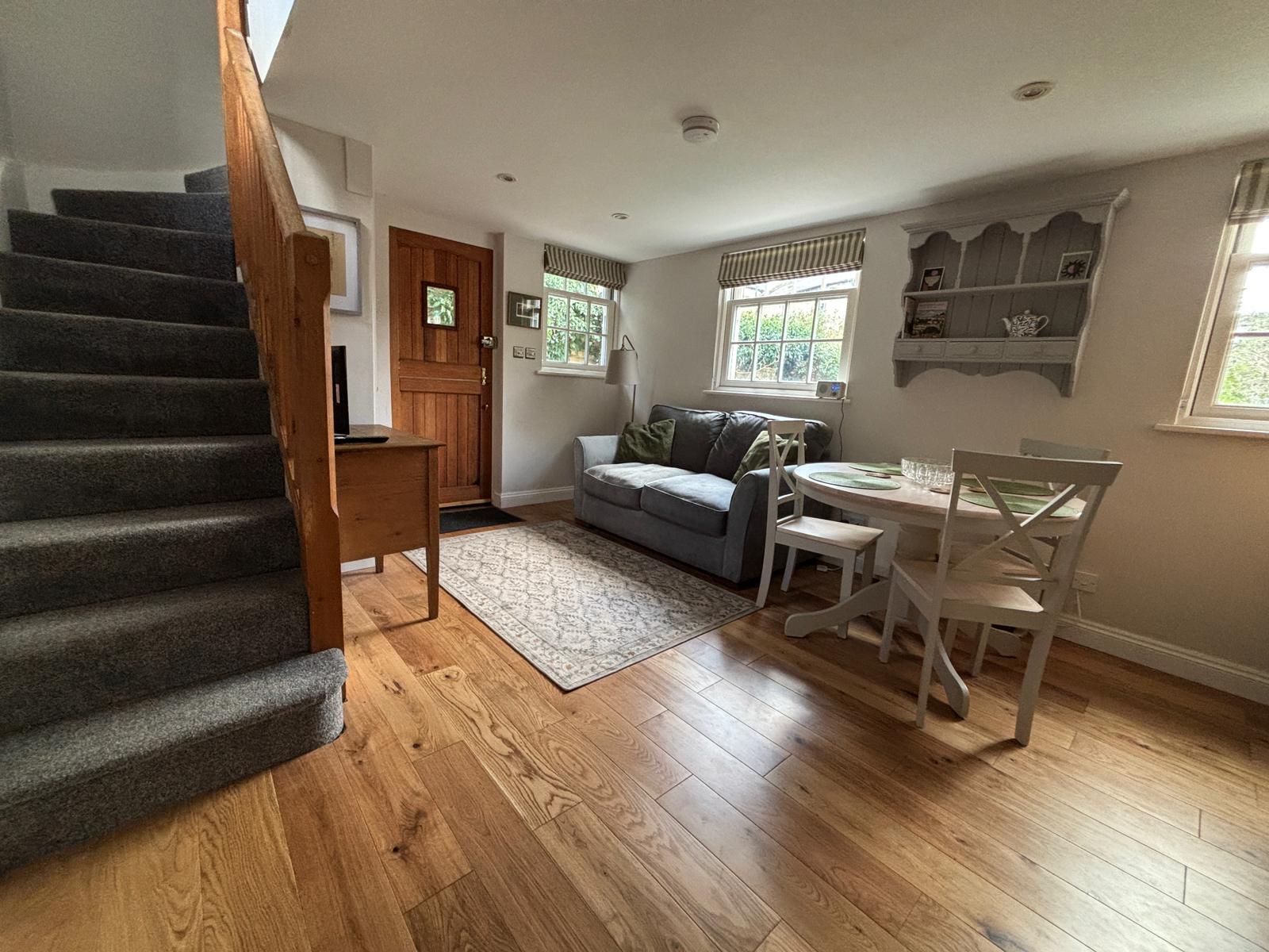Lounge and dining area in the cottage